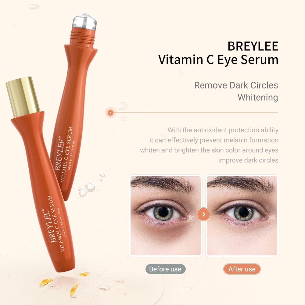 (READY) BREYLEE Eye Serum Vit C Retinol Hyaluronic BY1695 1671 Menyamarkan Garis Halus/Mencerahkan