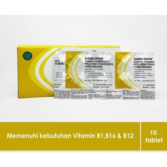 Daneuron Strip Multivitamin B1,B6,B12 Strip tablet ORIGINAL-BPOM