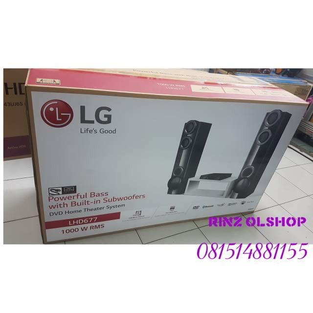 Sound Home Theater Lg Lhd-677 Powerful Base With Subwoofers 4.2Ch Bluetooth