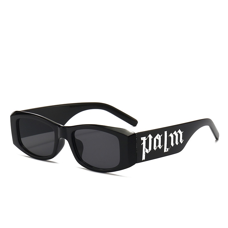 Kacamata Boldie Frame Tebal Skinny Hitam Persegi Panjang Uv400 Gaya Vintage Retro Untuk Wanita Dan Pria-Hip hop hitam