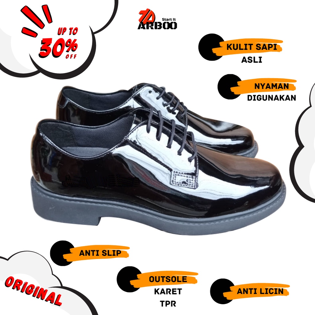 SEPATU PDH MABES TNI ORIGINAL FORMAL FANTOFEL DINAS PDH TNI AD POLRI POLISI SATPAM SECURITY KANTOR P
