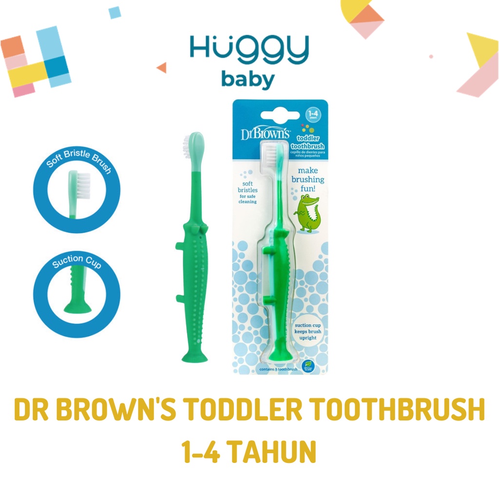 Dr Brown's HG059 CROCODILE Toddler Toothbrush | Sikat Gigi Anak 1-4y