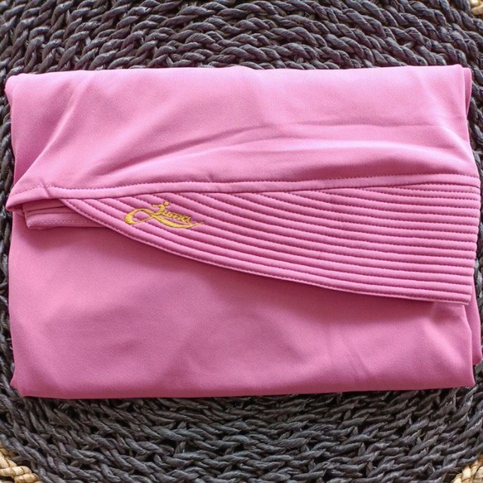 ⭐BISA COD⭐ Hijab Instant Juma Polos Jumbo Kerudung Dewasa Jersey Super Size XL - pink
