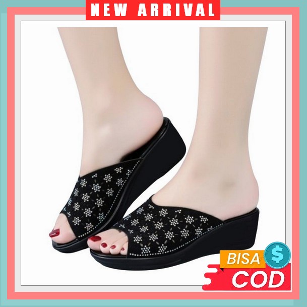 Sendal Sofia Terbaru Wedges Import Premium Nyaman Pesta Wedges Wanita Casual Sendal Tali Cewek Cod(B