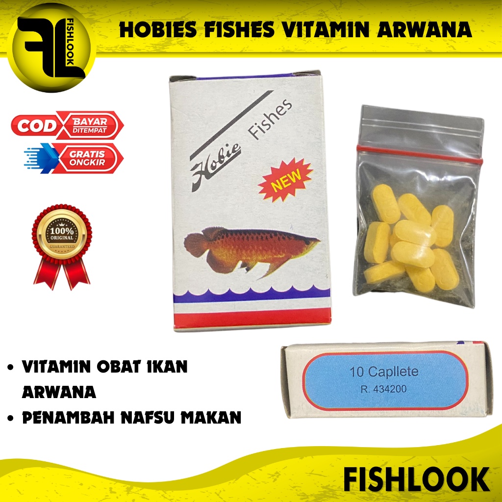 Pil Hobies Arwana Obat Nafsu Makan Ikan Vitamin Pil Hobies Original