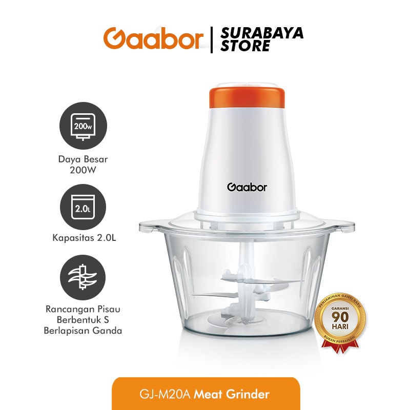 Gaabor Electric Meat Grinder Mesin Penggiling Daging/ Sayur Food Processor 200 Watt