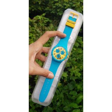 swatch chrono swift blue