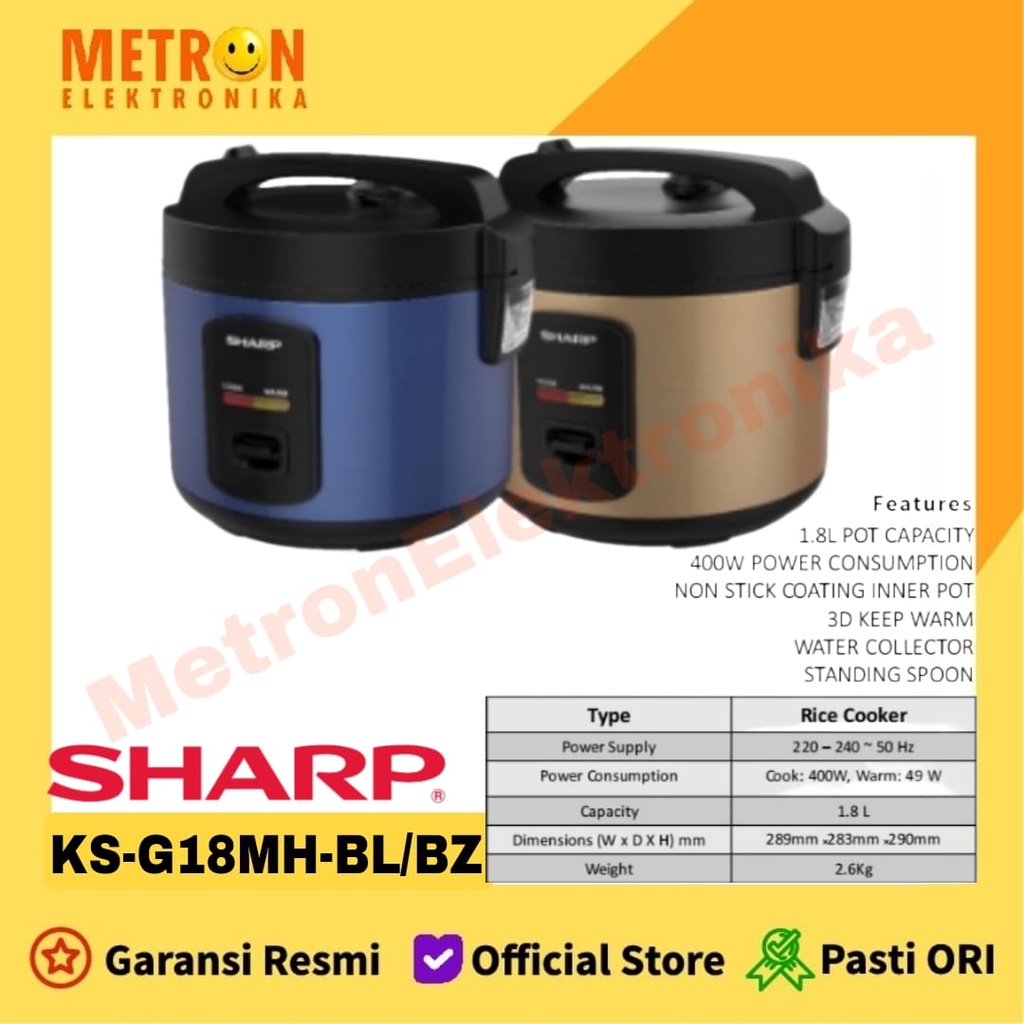 SHARP KS-G 18 MH-BL - BLUE - MAGIC COM 1.8 L