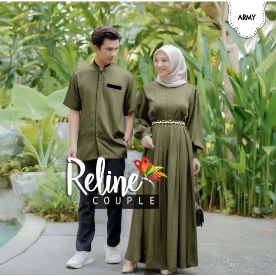 Gamis Couple Pasangan Sarimbit Muslim Gamis Kondangn Terbaru Wanita Sage Green Hijau Sage Dres Konda