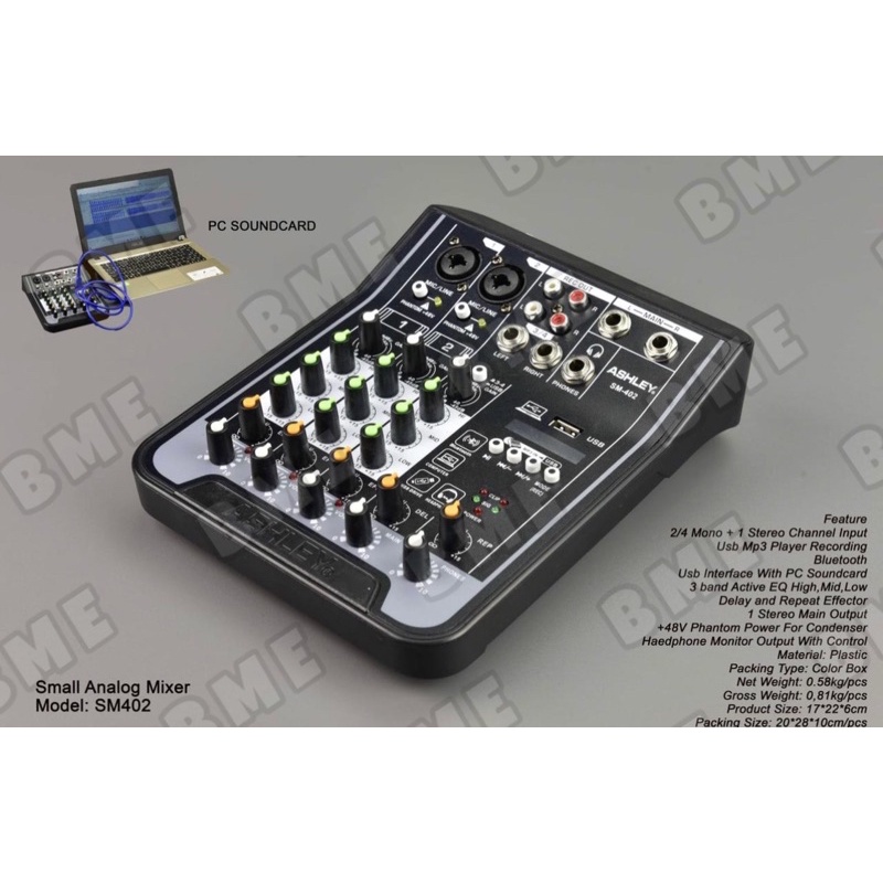Mixer Ashley SM402 / SM-402 / SM 402 4 chanel ORIGINAL BLUETOOTH