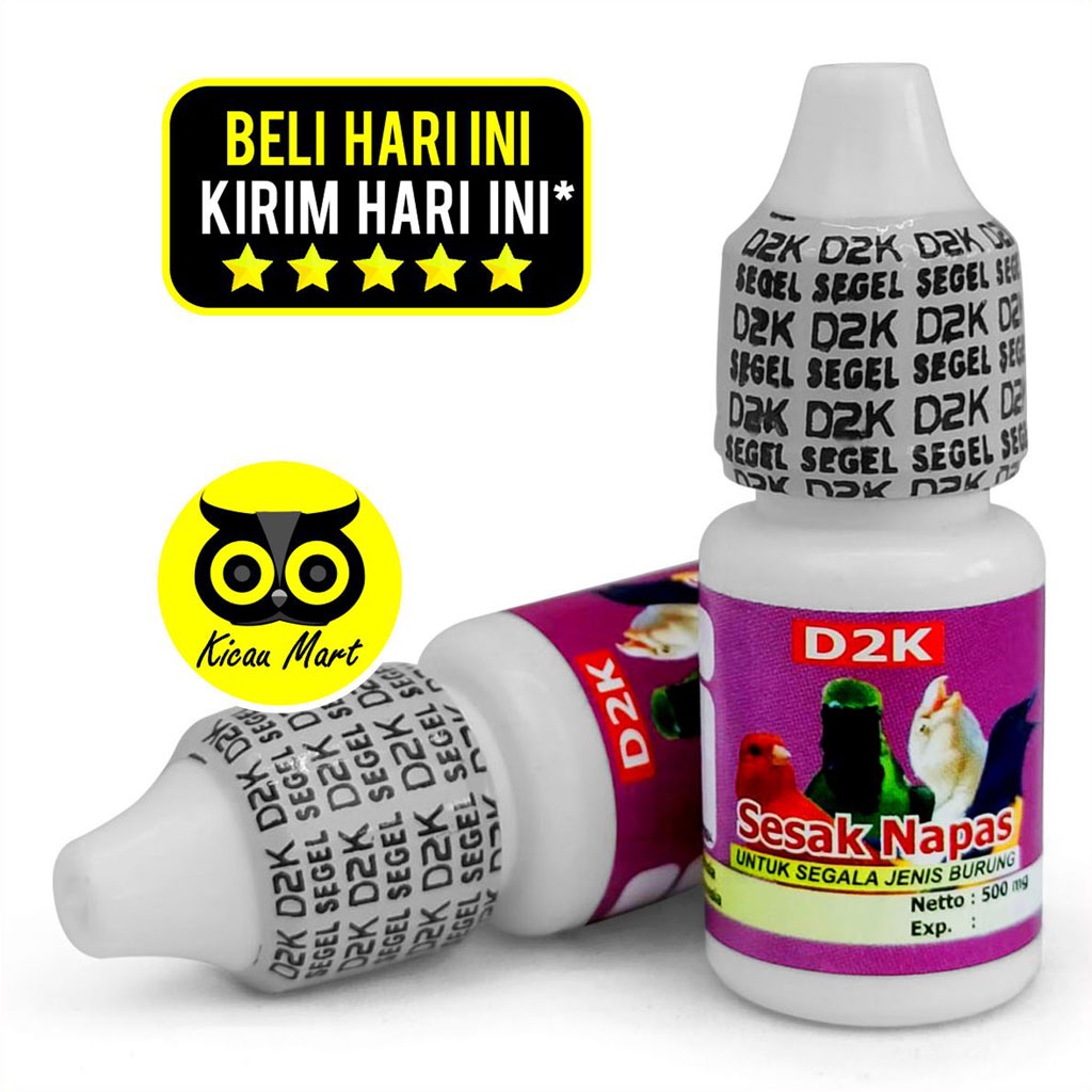 OBAT SESAK NAFAS D2K VITAMIN BURUNG SAKIT NAPAS PENDEK MACET BUNYI LESU SERAK LOVEBIRD MURAI OBTBD2K