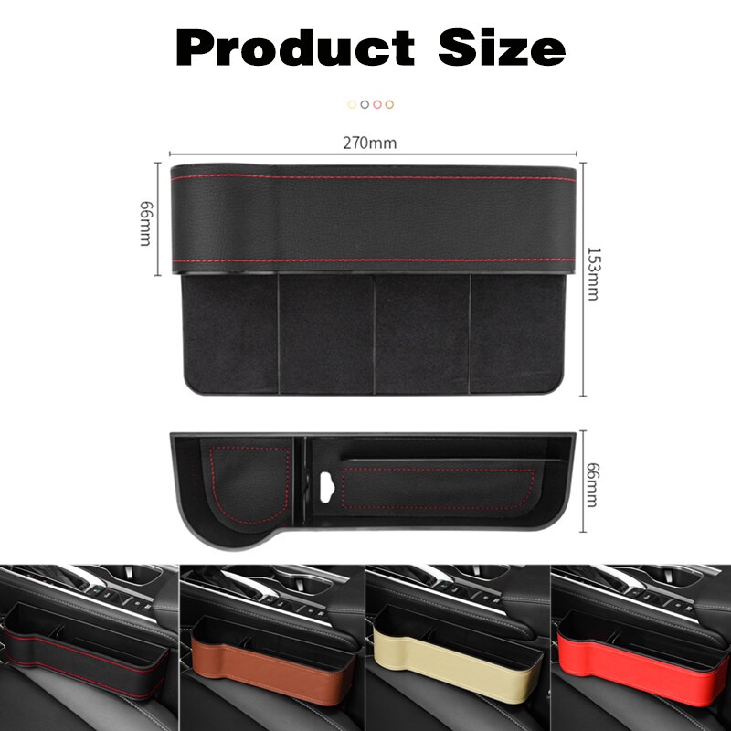 Volvo Car Seat Storage Box Gap Storage Box Kotak Penyimpanan Mobil Gap Filler Tempat Dompet Handphone Gap Pocket Aksesoris Mobil