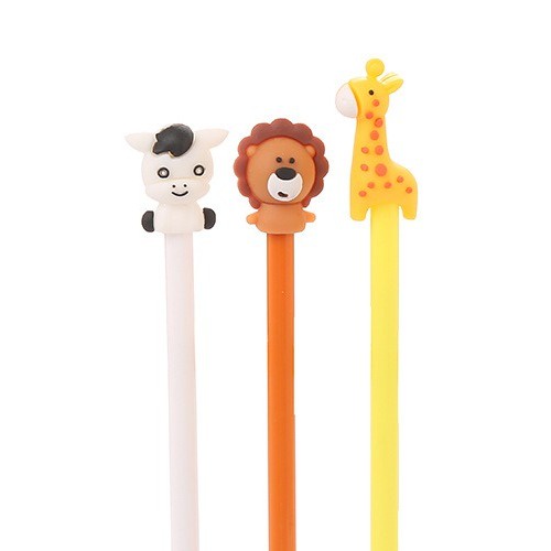 6pcs Pena Pen Pulpen Gel Set Tinta Cair Zoo Kebun Binatang GM-ST0135