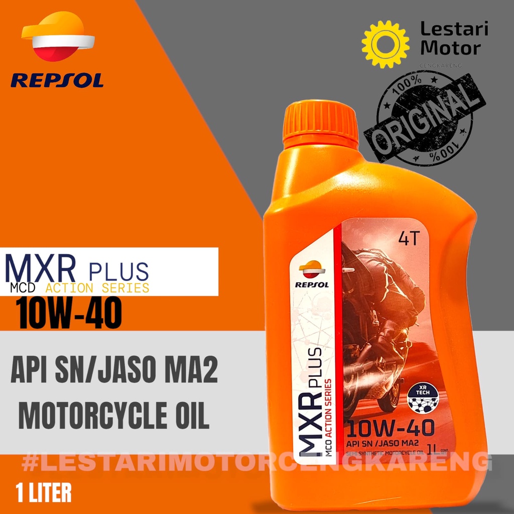 OLI REPSOL MXR PLUS MCD 10W40 1L SATRIA FU VIXION DLL SEMI SYNTHETIC