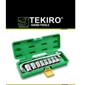 Tekiro kunci Sock set 10 Pcs 1/2&quot; (8-24mm) box plastik