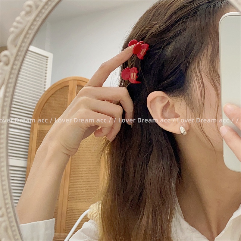 JEPIT PIN PONI RAMBUT WARNA MERAH MODEL PITA BASIC RETRO RED COLOR BANGS BB CNY IMLEK BOBBY PINS WARNA POLOS JEPITAN HAIRCLIP PLASTIC HAIR CLIP SNAP HAIRPIN SNAP ELEGAN FRENCH VINTAGE KOREAN STYLE AKSESORIS KLIP MINI RAMBUT COLORFUL RIBBON ACCESSORIES