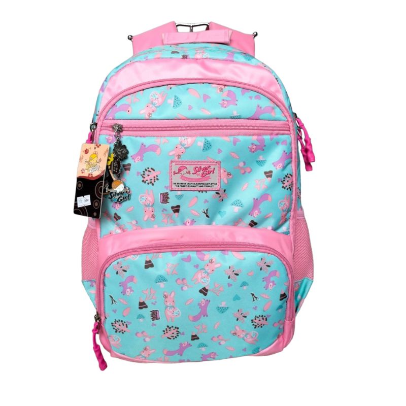 Tas ransel backpack anak perempuan alto silver girl free rain cover