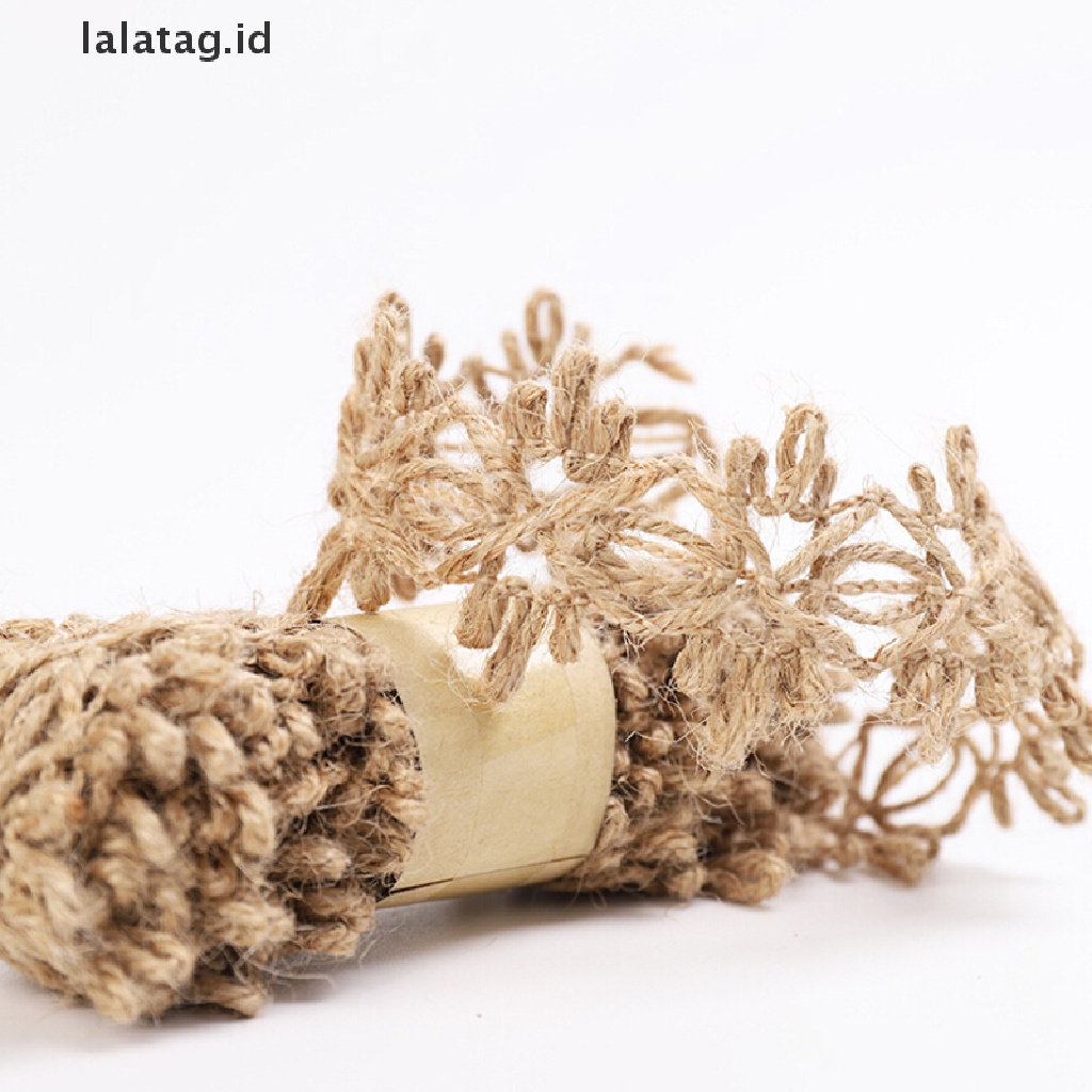 [lalatag] 2m Natural Hessian Goni Goni Pita Renda DIY Craft Dekorasi Pesta Pernikahan [ID]