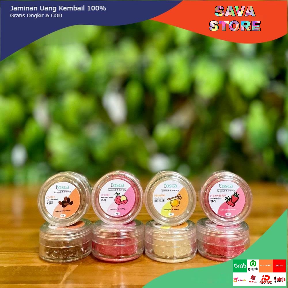 LIP SCRUB &amp; THERAPY FOODGRADE TOSCA MELEMBABKAN DAN MENCERAHKAN BIBIR