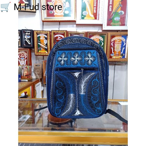 Tas Ransel bordiran khas Aceh ukuran besar/Tas Ransel Sekolah