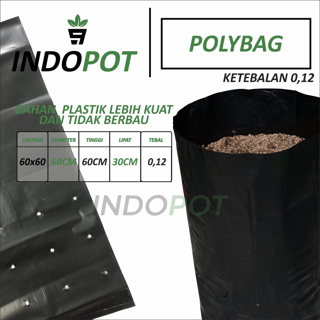 Polybag Jumbo Besar Ukuran 60x60 Tebal 0,12mm Cap Mawar Polybag Eceran Polybag Besar Polybag Bagus