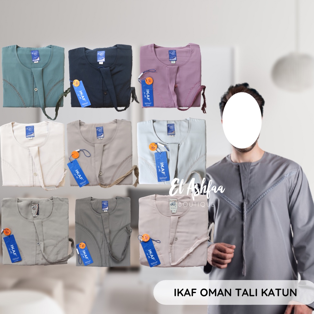 Jubah Saudi | Gamis Pria | Ikaf Oman Tali - El Ashfaa Boutique