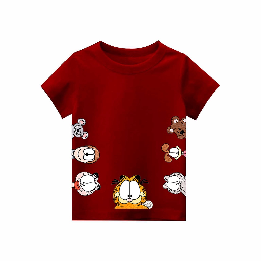Kaos Anak laki-laki &amp; perempuan motif Garfield | kaos combed 30s printing | Kaos Distro anak