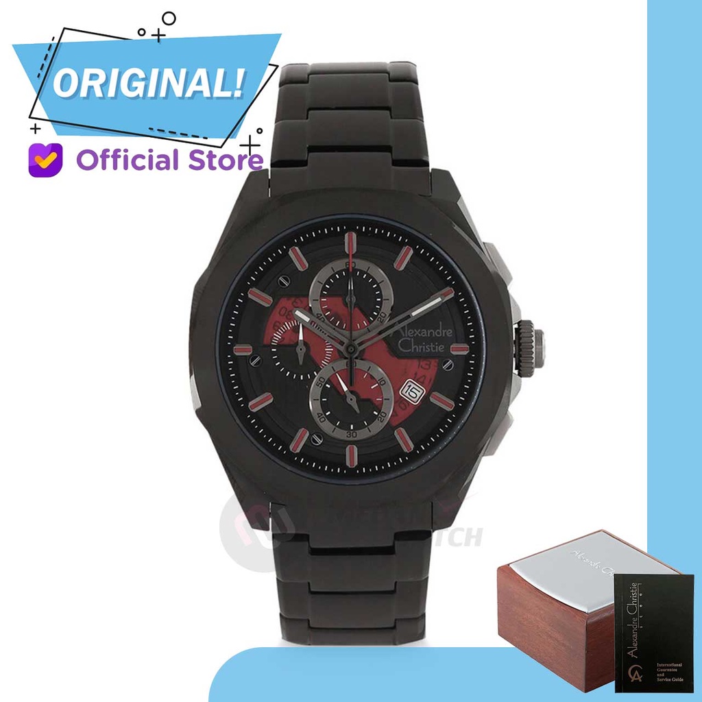 Jam Tangan Pria Analog Alexandre Christie 6645MC AC6645 AC 6645 MC 6645 MCBIPBARE Original Garansi R