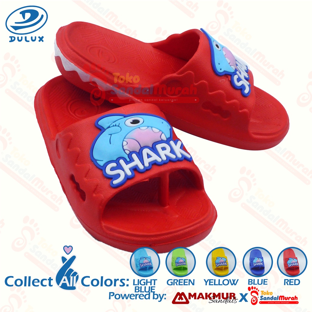 Toko Sendal Murah - Sandal Anak Hiu Uk 24-29/ Sandal Anak Slop/ Sandal Anak Trendy/ Sandal Baby Shark/ Sandal Anak Slip On/ Sandal Anak Anak Karakter/ [Toko Sendal Murah Kids M 306 D SH]