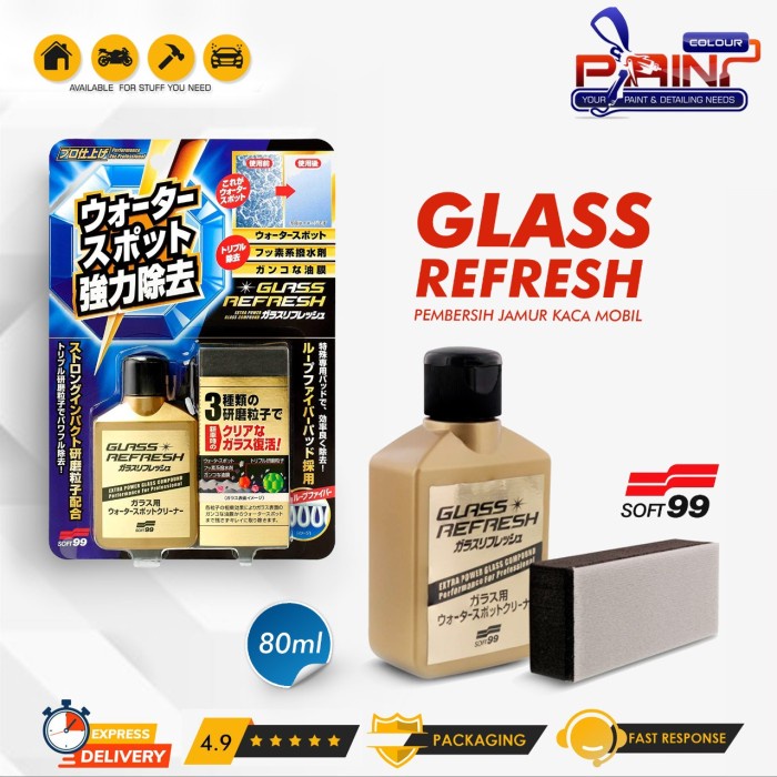 SOFT99 Glaco Glass Refresh 80 ML - Obat Jamur Kaca WaterSpot Remover