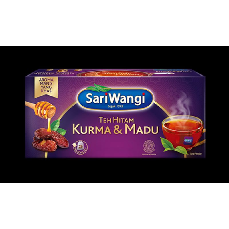 

TEH SARIWANGI TEH HITAM KURMA MADU TEH CELUP SARIWANGI 1 BOX ISI 25 KANTONG TEH