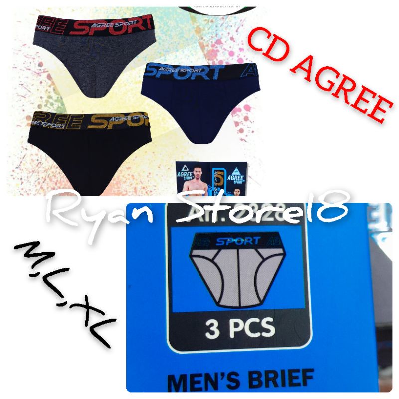 Cd Agree AG2328. Celana Dalam Pria Sport Cd Agree karet boxer segitiga