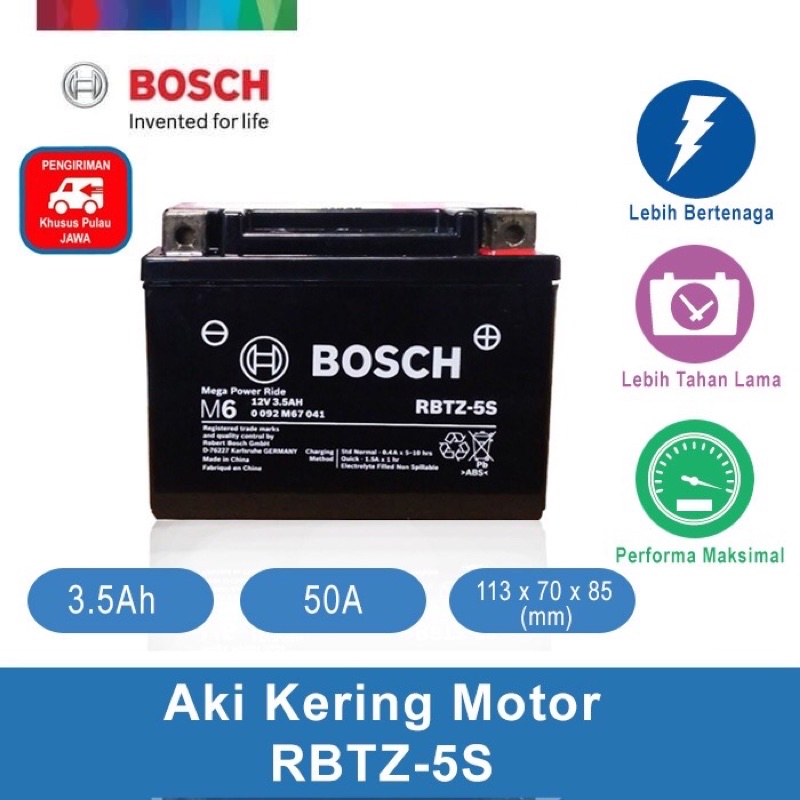 Jual Aki kering merek bosch(cuci gudang)motor honda beat fi,beat karbu