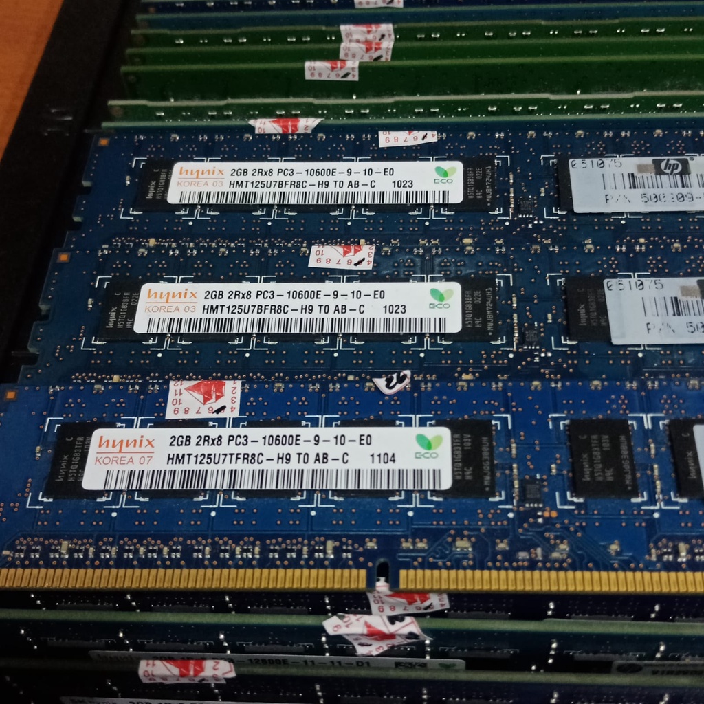 Memory Ram server 2GB DDR3 PC 10600E  ECC/MEREK HYNIX, NANYA, SAMSUNG &amp; MT Murah meriah