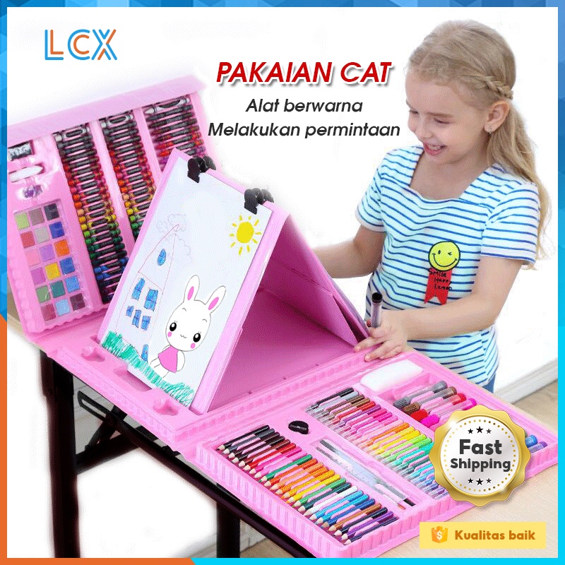 LCX 208 Pensil Warna Crayon Set Crayon Mewarnai 208 Warna Pensil Krayon Alat Menggambar atau Mewarnai VS-1859