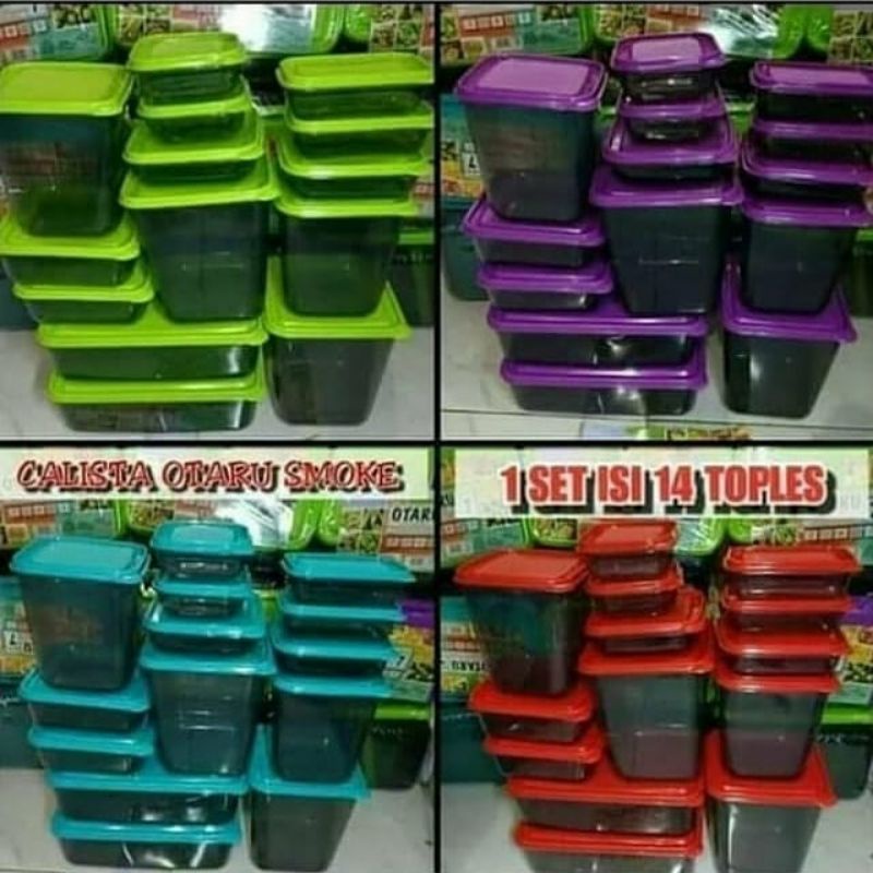 (CALISTA) TOPLES OTARU 14 SET/TEMPAT PENYIMPANAN MAKANAN