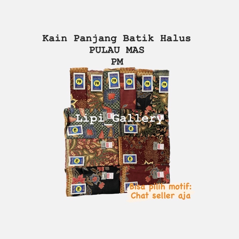 KAIN PANJANG BATIK HALUS PM PULAU MAS SAMPING KEBAT PANJANG KAIN (PM BIRU)
