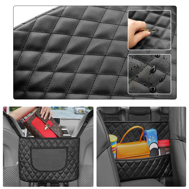 1pcs Tas Gantung Organizer Mobil Multifungsi Kursi Belakang Tengah Penyimpanan Untuk Peugeot Logo206 207 307 4008 Rcz 5008