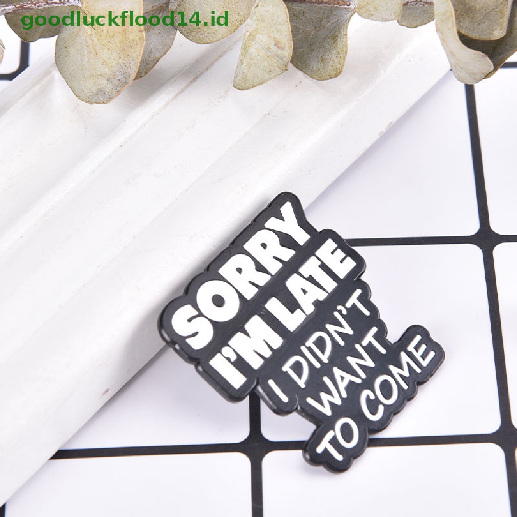 [GOOGFOUR] Lucu Dia Enamel Pin Custom Humor Bros Tas Kerah Pin Lencana Hitam Sederhana [TOP]