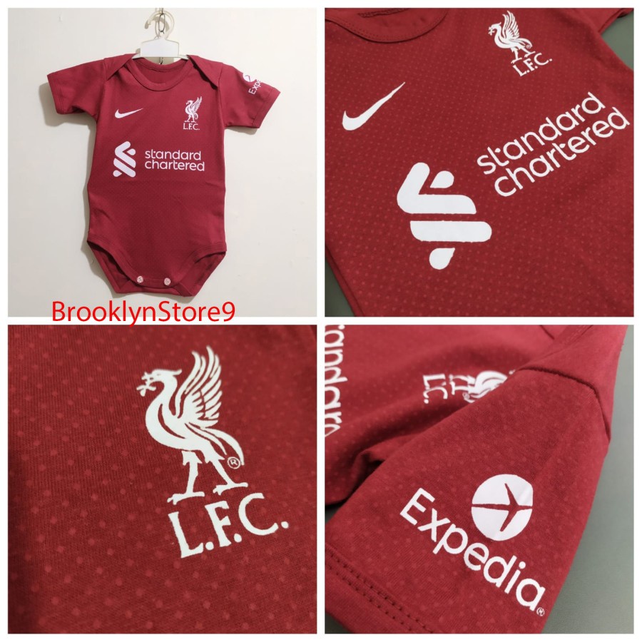 BAJU BAYI BOLA BABY JUMPER JUMPER BOLA JERSEY BOLA BAYI LIVERPOOLLL Size Ukuran M L Utk Sekitar Usia