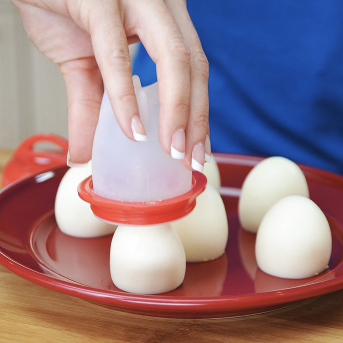 Silicone Egg Boil Box Wadah Cetakan Telur Rebus Silikon isi 6pcs dapur