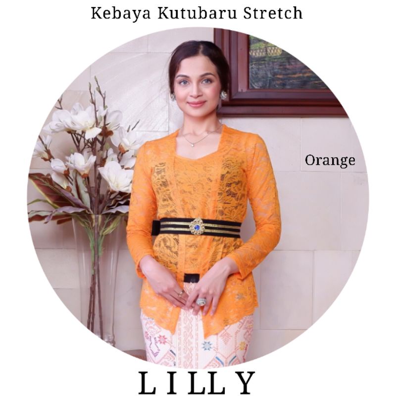 Atasan Kebaya Kutubaru Lengan Panjang Brokat Stretch Lilly