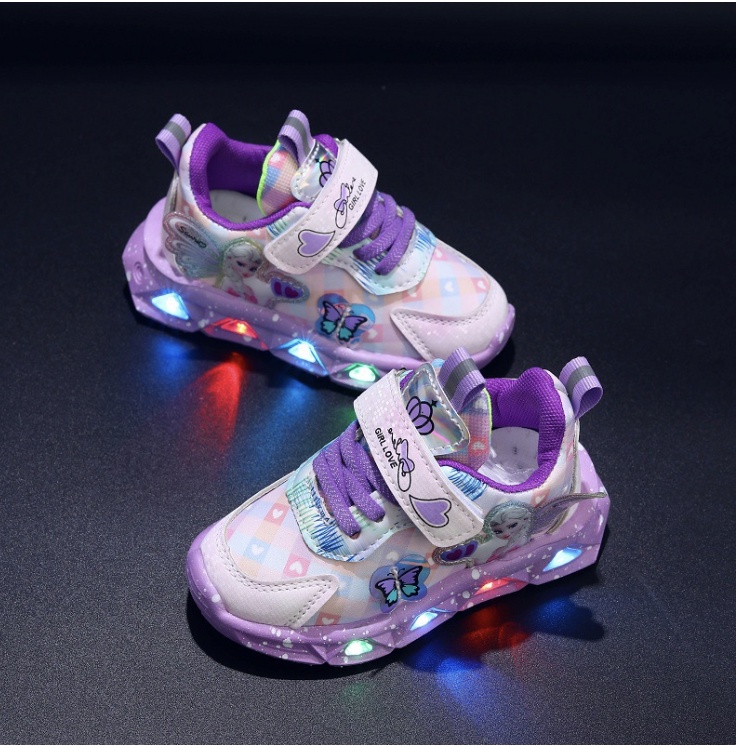 babyfit sepatu lampu LED CRYSTAL ESLA sepatu anak perempuan import gs-0515r