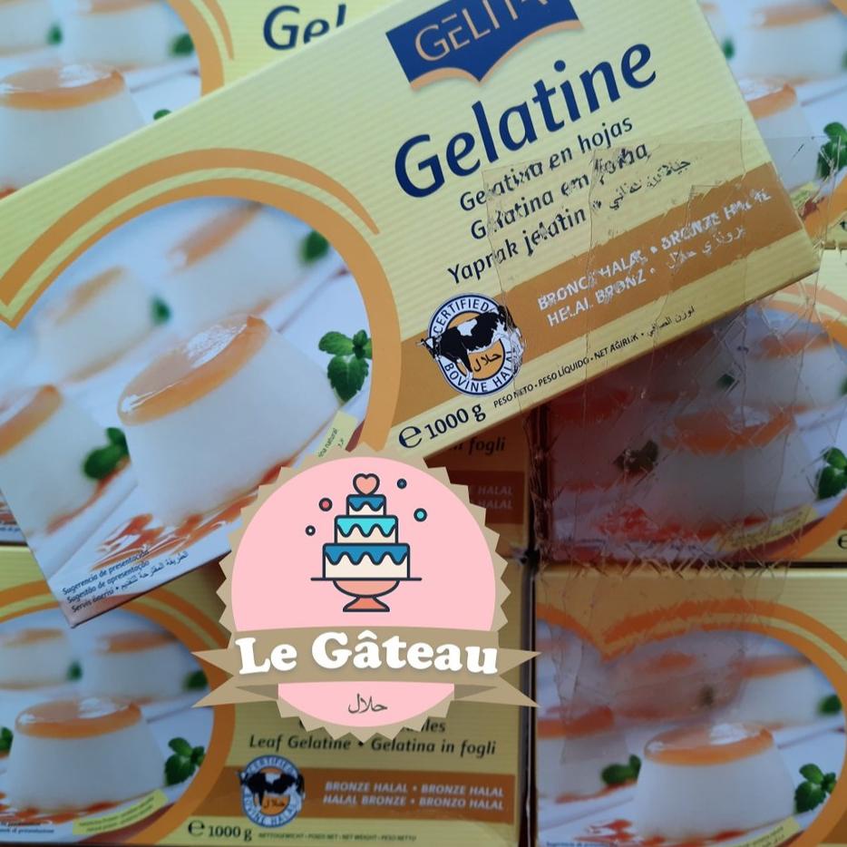 

☝ 50 lembar GELITA gelatine sheet / gelatin sapi HALAL ☚