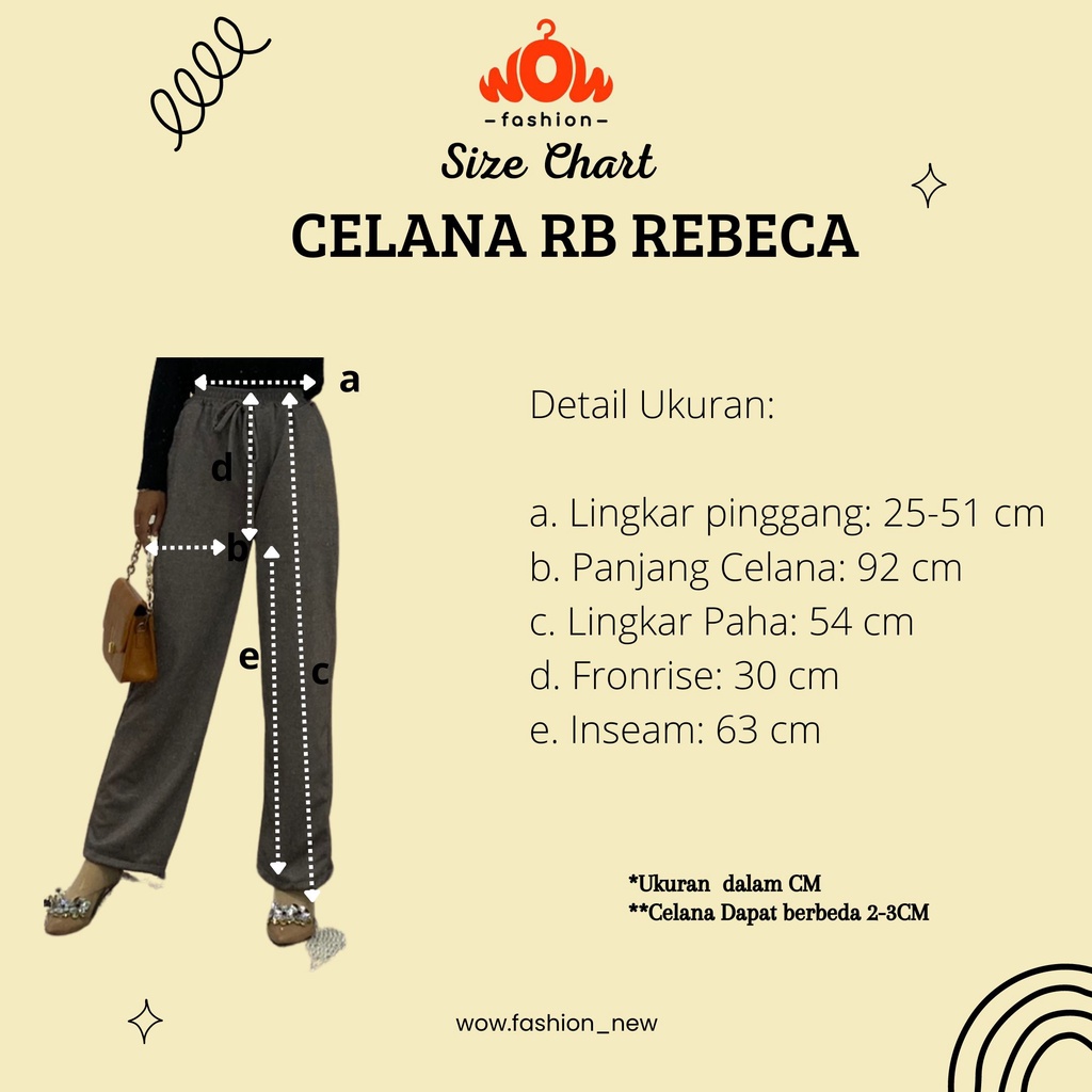 WOW-RB Rebeca Kulot Knit Premium // Celana Kulot Wanita