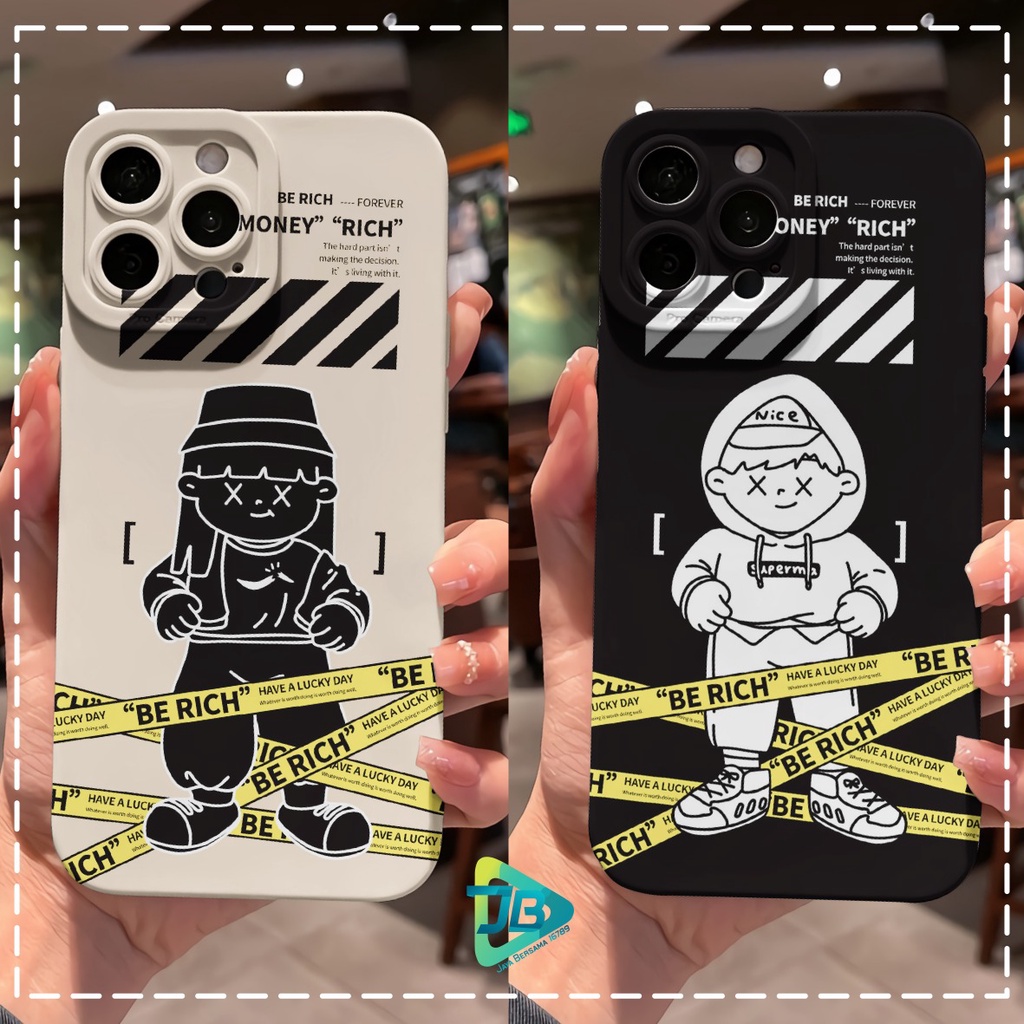 CUSTOM CASE SOFTCASE SILIKON PROCAMERA BE RICH CUSTOM IPHONE 6 6S 7 7+ 8 8+ X XS MAX 11 12 13 14 PRO MAX JB6923