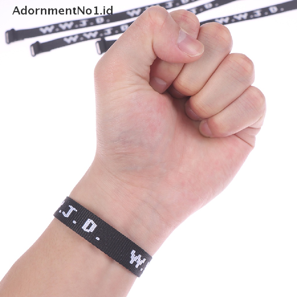 [AdornmentNo1] 4pcs Gelang WWJD Gelang Religi What Would Jesus Do Gelang Alkitab [ID]