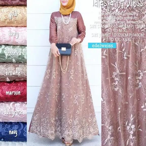 Special  Farasya dress brukat Murah / Gamis Brukat Modern / Baju Dress Cewek / Dress Muslim/ Gamis Wanita / Gamis Wanita Murah / Kebaya Muslim Modern/ Baju Muslim Remaja / Baju Muslim Termurah / Gamis Muslim 한국