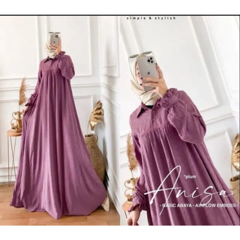 GAMIS ANISA CRINKLE AIRFLOW/ DRESS CRINCLE AIRFLOW / GAMIS WANITA