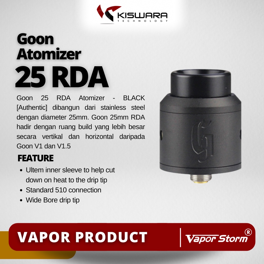 Goon 25 RDA Atomizer - BLACK [Authentic]